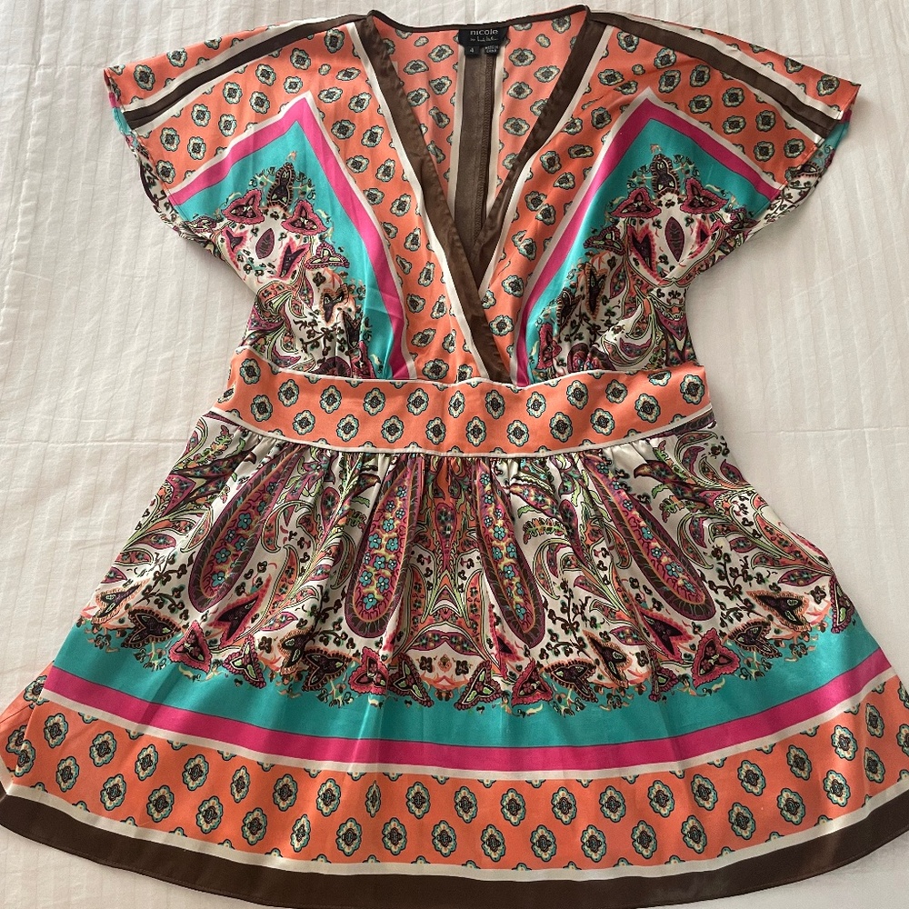 Multicolor Silk-like Shirt